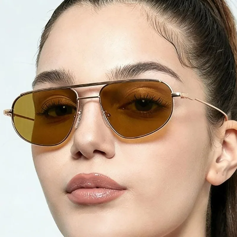 Metal Photo Panel - Men Sunglasses Metal Frame Square Sunglasses