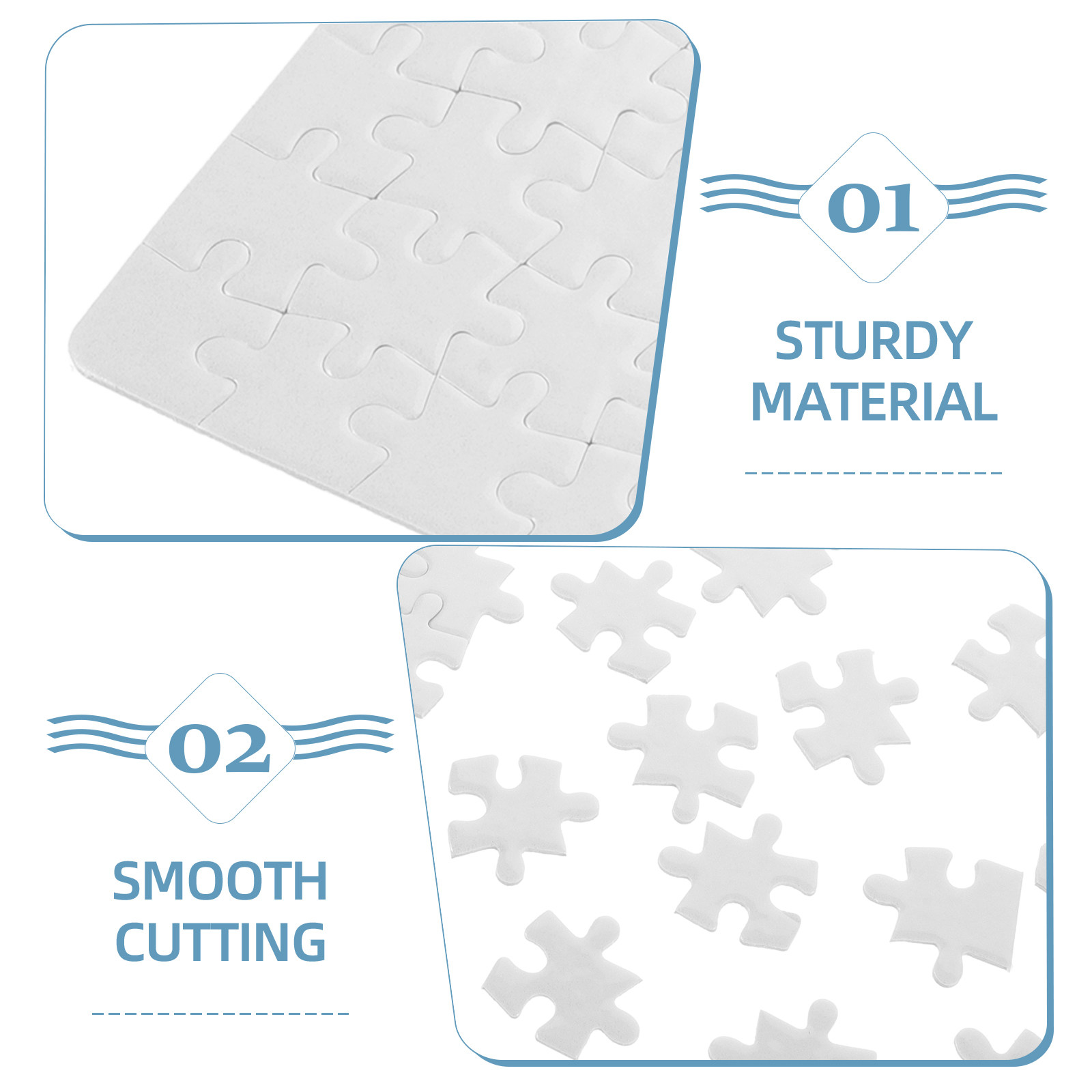 4Sheets Blank Puzzle Pieces fo - Puzzle Blank White 评论和价格