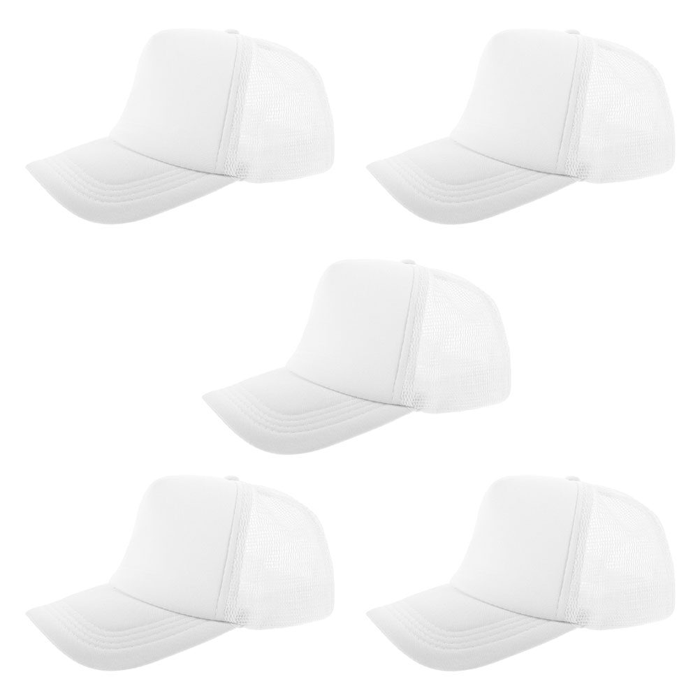 5Pcs Blank Baseball Cap Mesh B - Hat Sublimation Blank 评论和价格